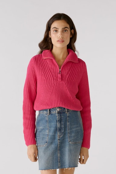 Bild 2 von Pullover Baumwollmischung in dark pink | Oui