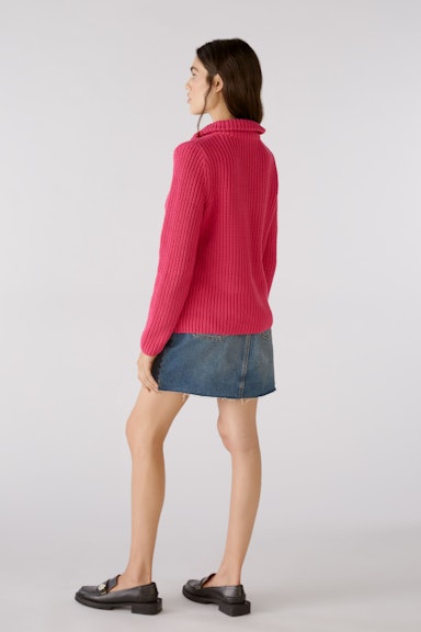 Bild 3 von Pullover Baumwollmischung in dark pink | Oui