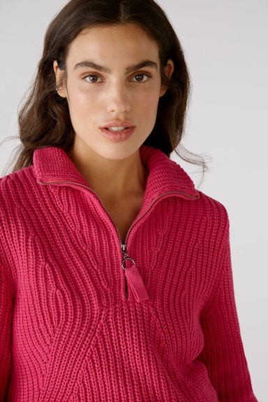 Bild 4 von Pullover Baumwollmischung in dark pink | Oui