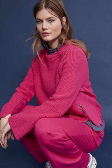 Bild 6 von RUBI Pullover mit Reißverschluss, in reiner Baumwolle in dark pink | Oui