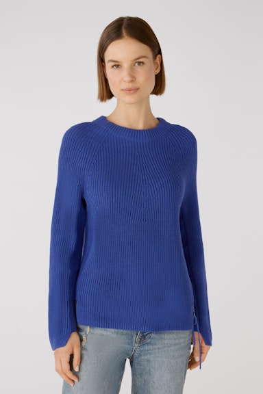Bild 2 von RUBI Pullover mit Reißverschluss, in reiner Baumwolle in blue | Oui
