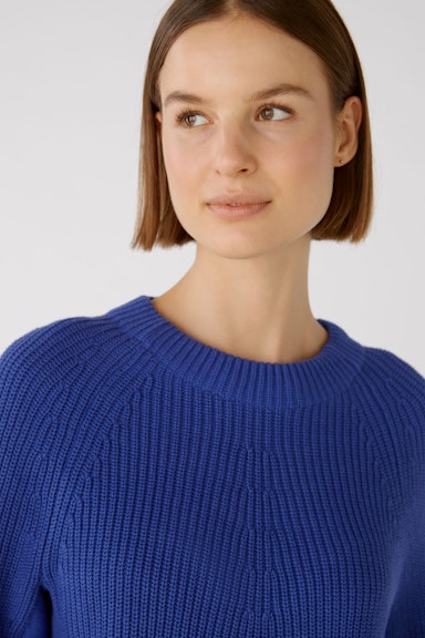 Bild 4 von RUBI Pullover mit Reißverschluss, in reiner Baumwolle in blue | Oui