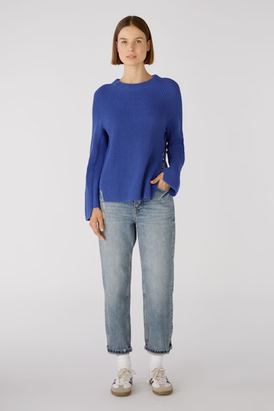 Bild 1 von RUBI Pullover mit Reißverschluss, in reiner Baumwolle in blue | Oui