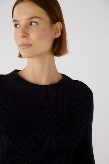 Bild 6 von RUBI Pullover mit Reißverschluss, in reiner Baumwolle in darkblue | Oui