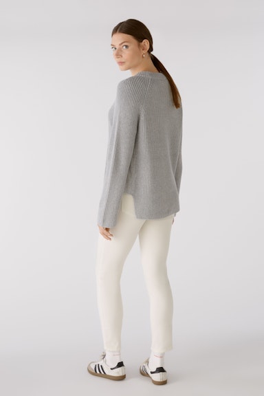 Bild 3 von RUBI Pullover mit Reißverschluss, in reiner Baumwolle in light grey | Oui
