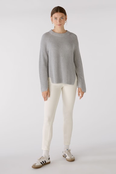 Bild 1 von RUBI Pullover mit Reißverschluss, in reiner Baumwolle in light grey | Oui