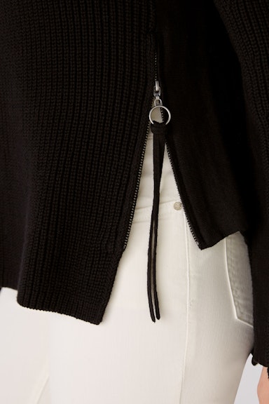 Bild 5 von RUBI Jumper with zip, in pure cotton in black | Oui