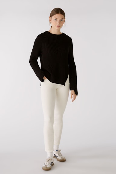 Bild 1 von RUBI Pullover mit Reißverschluss, in reiner Baumwolle in black | Oui