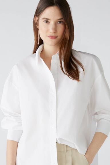 Bild 4 von Shirt blouse cotton stretch in optic white | Oui