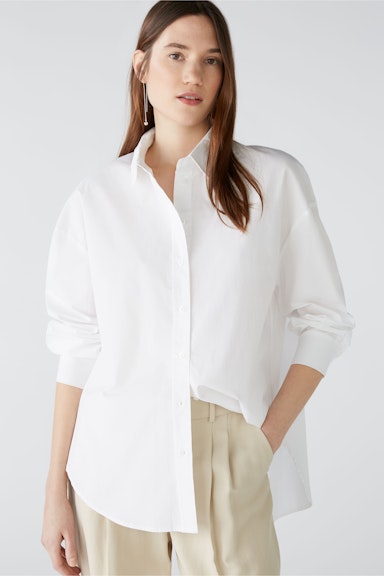 Bild 5 von Shirt blouse cotton stretch in optic white | Oui