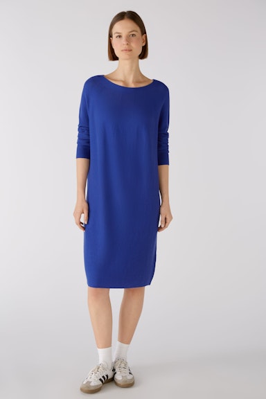 Bild 1 von Knitted dress in a fine viscose blend with silk in blue | Oui