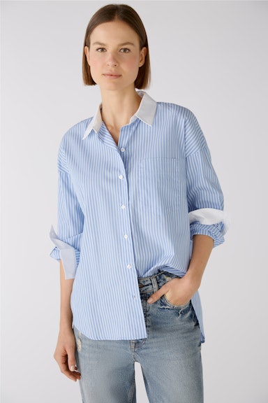 Bild 1 von Shirt blouse pure cotton in lt blue white | Oui