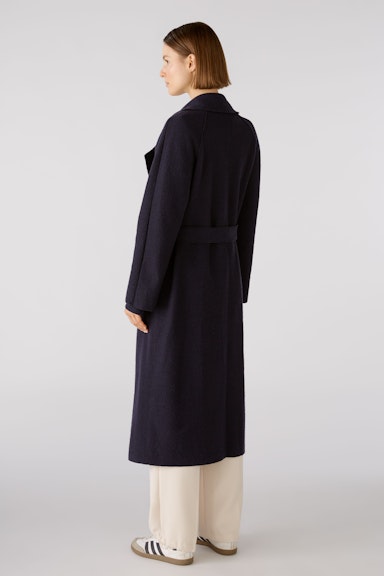 Bild 3 von Double breasted coat made from high-quality, Italian virgin wool in darkblue | Oui
