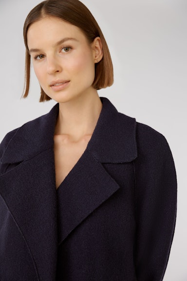 Bild 5 von Double breasted coat made from high-quality, Italian virgin wool in darkblue | Oui