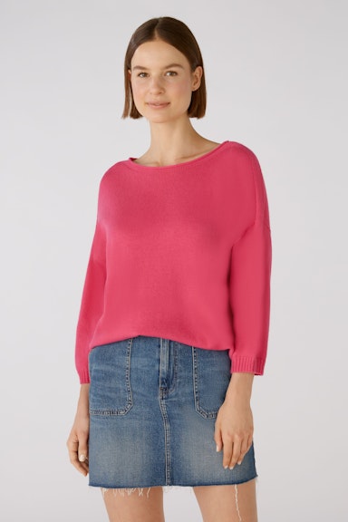 Bild 2 von Pullover mit Baumwolle und Viskose in dark pink | Oui