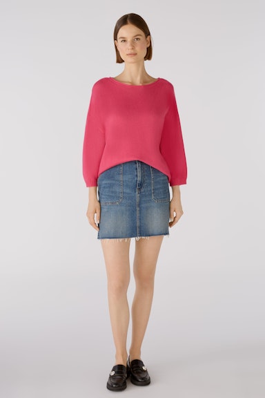 Bild 1 von Pullover mit Baumwolle und Viskose in dark pink | Oui