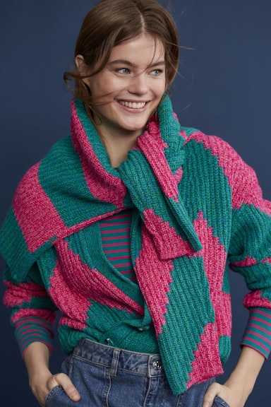 Bild 6 von Pullover Baumwollmischung in pink green | Oui