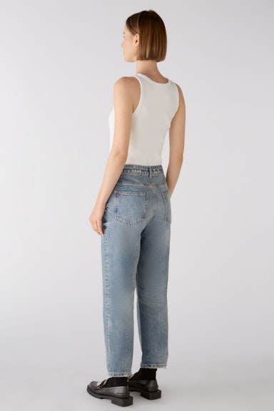 Bild 3 von Jeans THE HIGH WAIST Straight Fit, cropped in blue | Oui