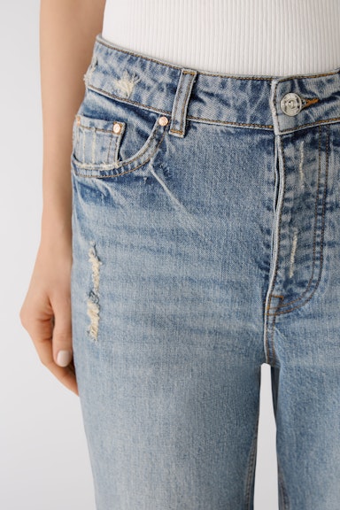 Bild 4 von Denim jeans the high waist - Straight leg in blue | Oui
