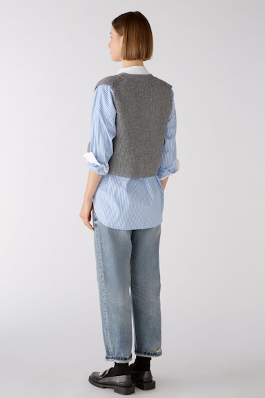 Bild 3 von Knitted waistcoat wool blend in grey | Oui