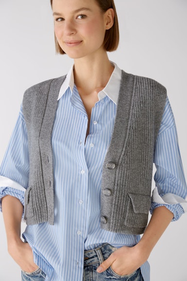 Bild 5 von Knitted waistcoat wool blend in grey | Oui