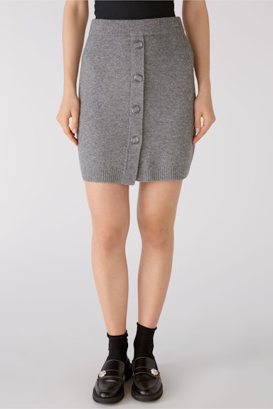 Bild 2 von Knitted skirt wool blend in grey | Oui