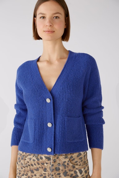 Bild 4 von Cardigan with wool content in blue | Oui