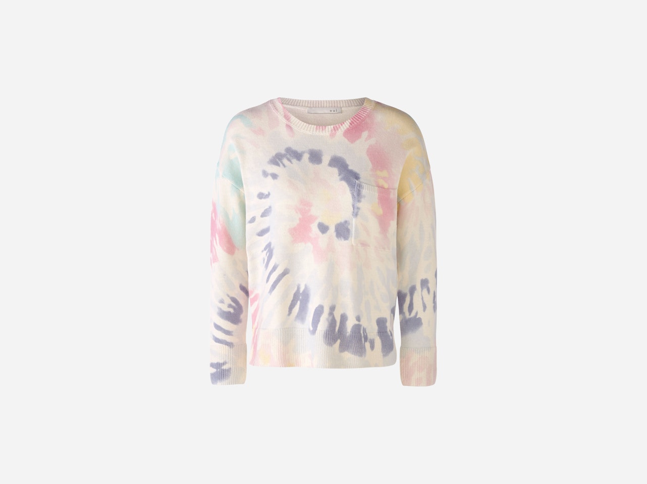 Bild 7 von Knitted jumper   with batik print in rose blue | Oui