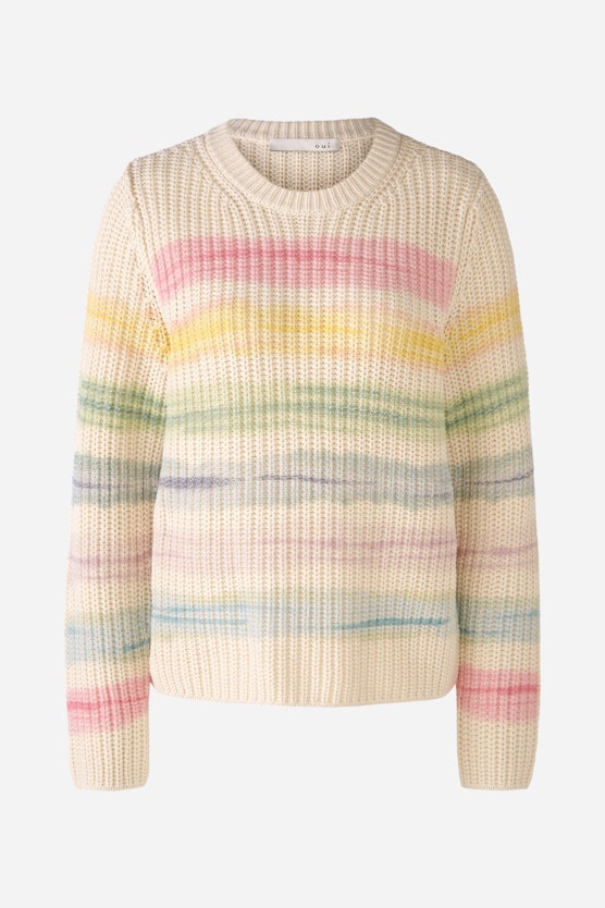 Knitted jumper with stripes
