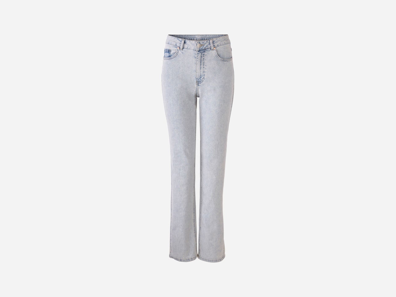 Bild 7 von Denim trousers in long length in blue denim | Oui