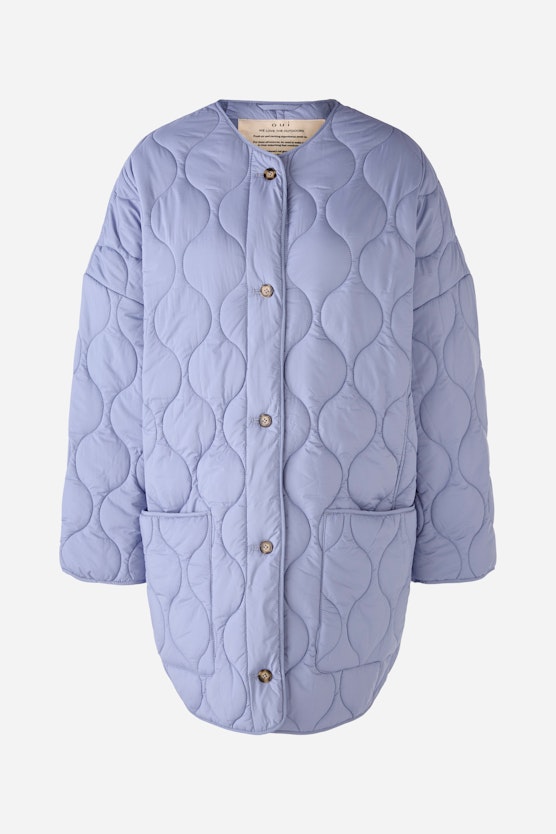 Quilted coat with patch pockets