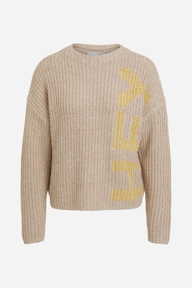 Bild 8 von Knitted jumper with knitted-in wording in lt camel yellow | Oui