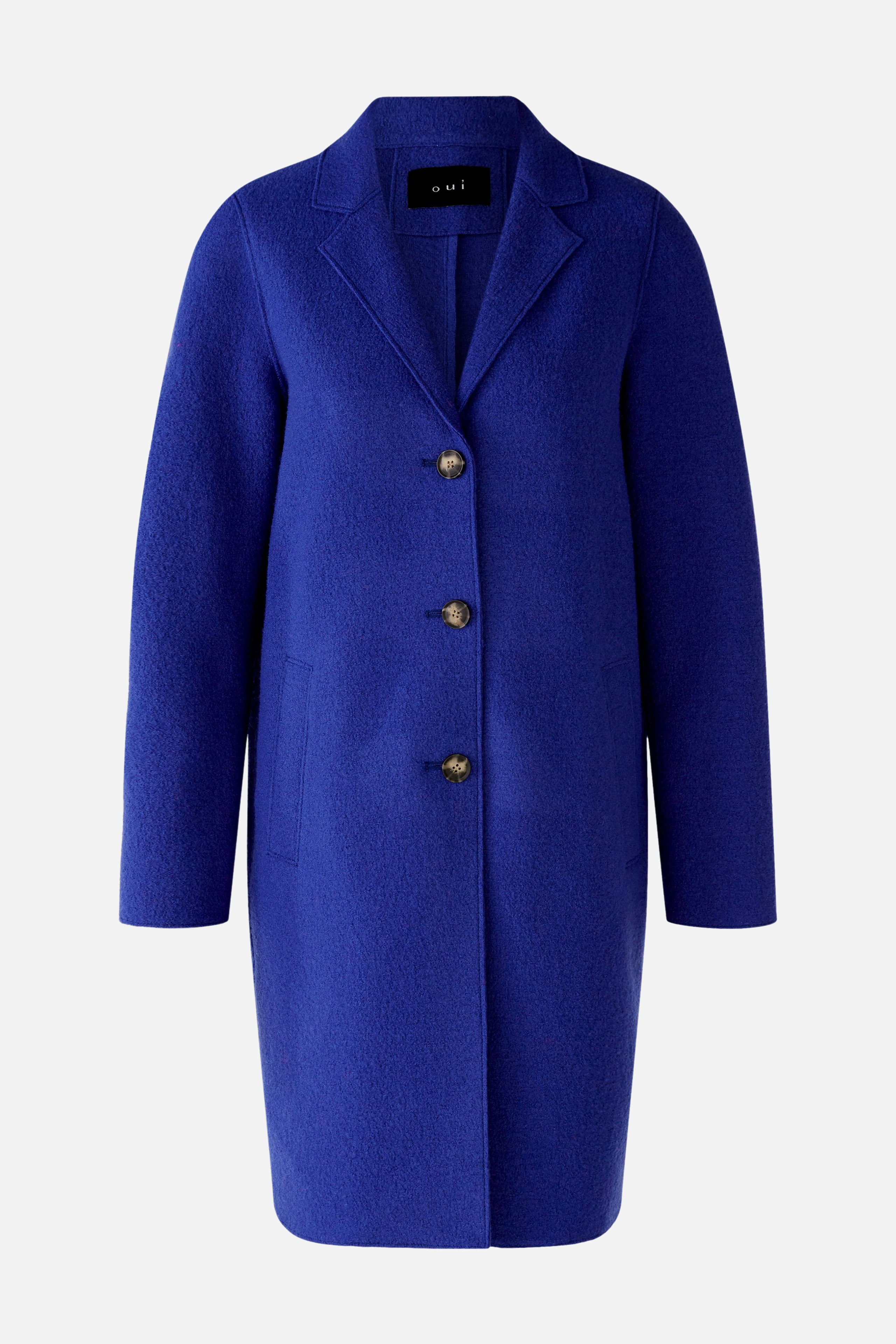 Boiled wool cheap cocoon coat