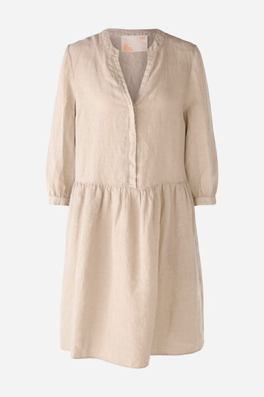 Bild 1 von Summer dress in natural dyed 100% linen in light stone | Oui