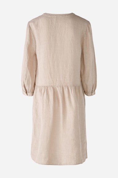 Bild 2 von Summer dress in natural dyed 100% linen in light stone | Oui