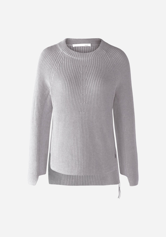 Bild 7 von RUBI Pullover mit Reißverschluss, in reiner Baumwolle in light grey | Oui