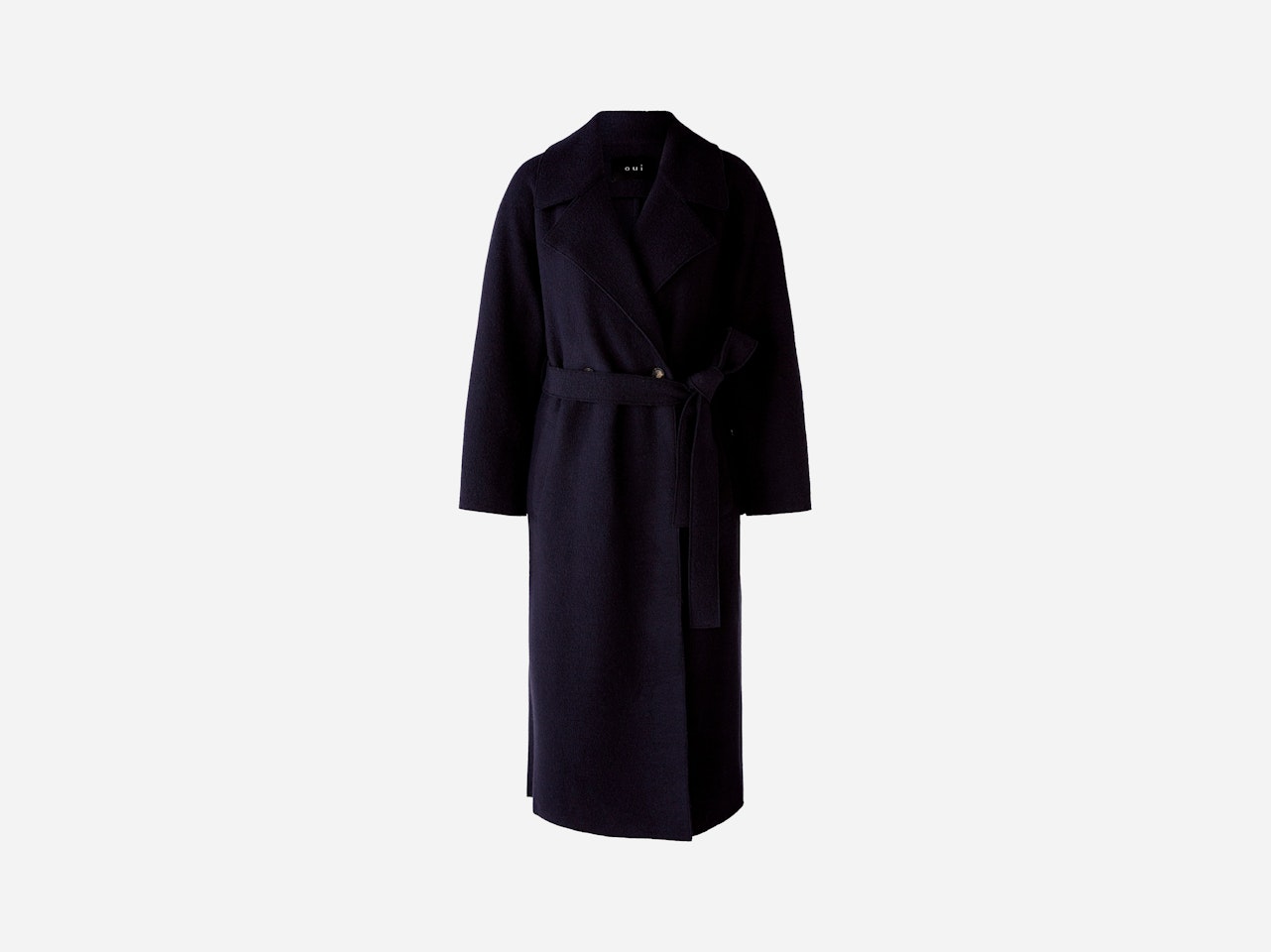 Bild 7 von Double breasted coat made from high-quality, Italian virgin wool in darkblue | Oui