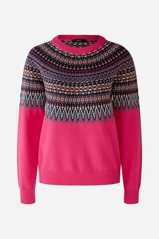 Jumper knitted in jacquard