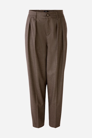 Bild 5 von Pleated trousers abbreviated in Dk.Brown | Oui