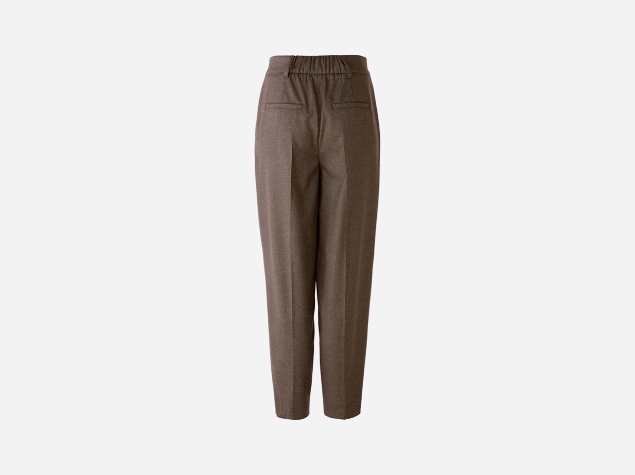 Bild 6 von Pleated trousers abbreviated in Dk.Brown | Oui