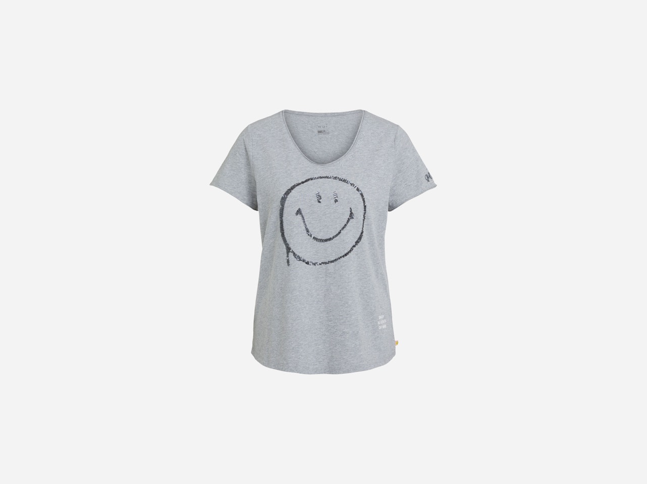 Bild 7 von T-shirt oui x Smiley® with sequins in grey | Oui