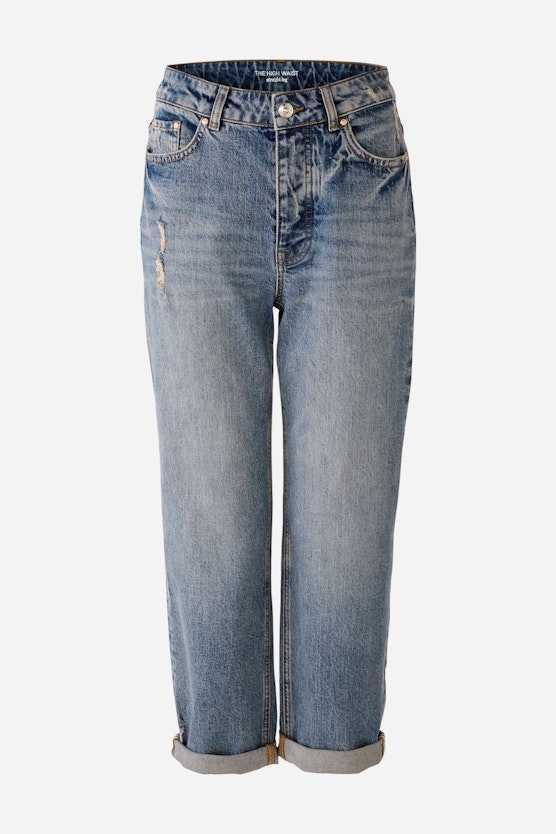 Denim jeans the high waist - Straight leg