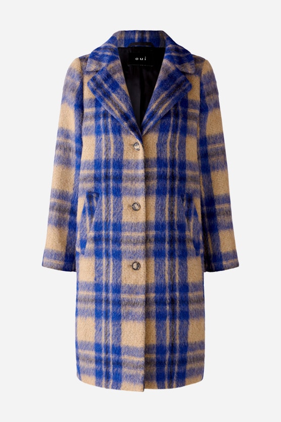 Wool coat with alpaca