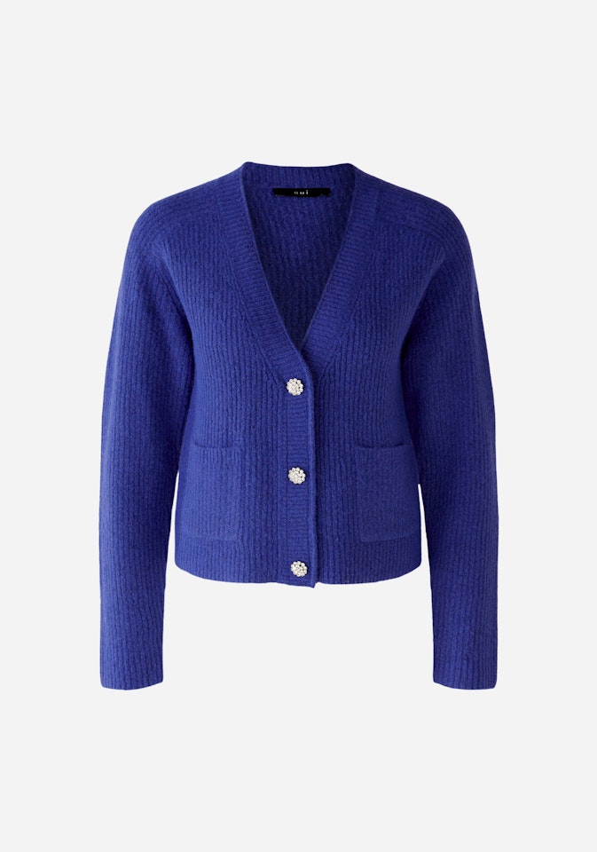 Bild 7 von Cardigan with wool content in blue | Oui