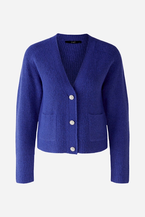 Cardigan with wool content