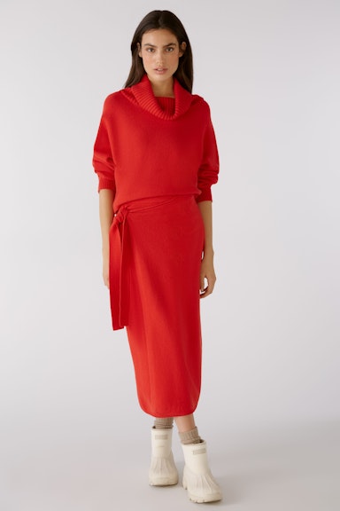 Bild 1 von Knitted skirt wool blend with modal in chinese red | Oui