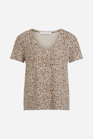 Bild 6 von T-shirt in leopard print in lt stone brown | Oui