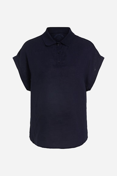 Bild 8 von Linen blouse with polo collar in darkblue | Oui