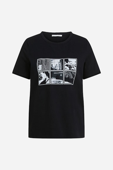 Bild 6 von T-shirt with photo print in black | Oui