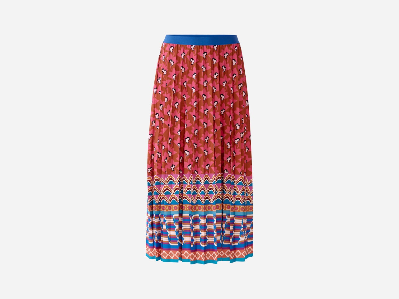 Bild 5 von Pleated skirt silky Touch quality in pink blue | Oui